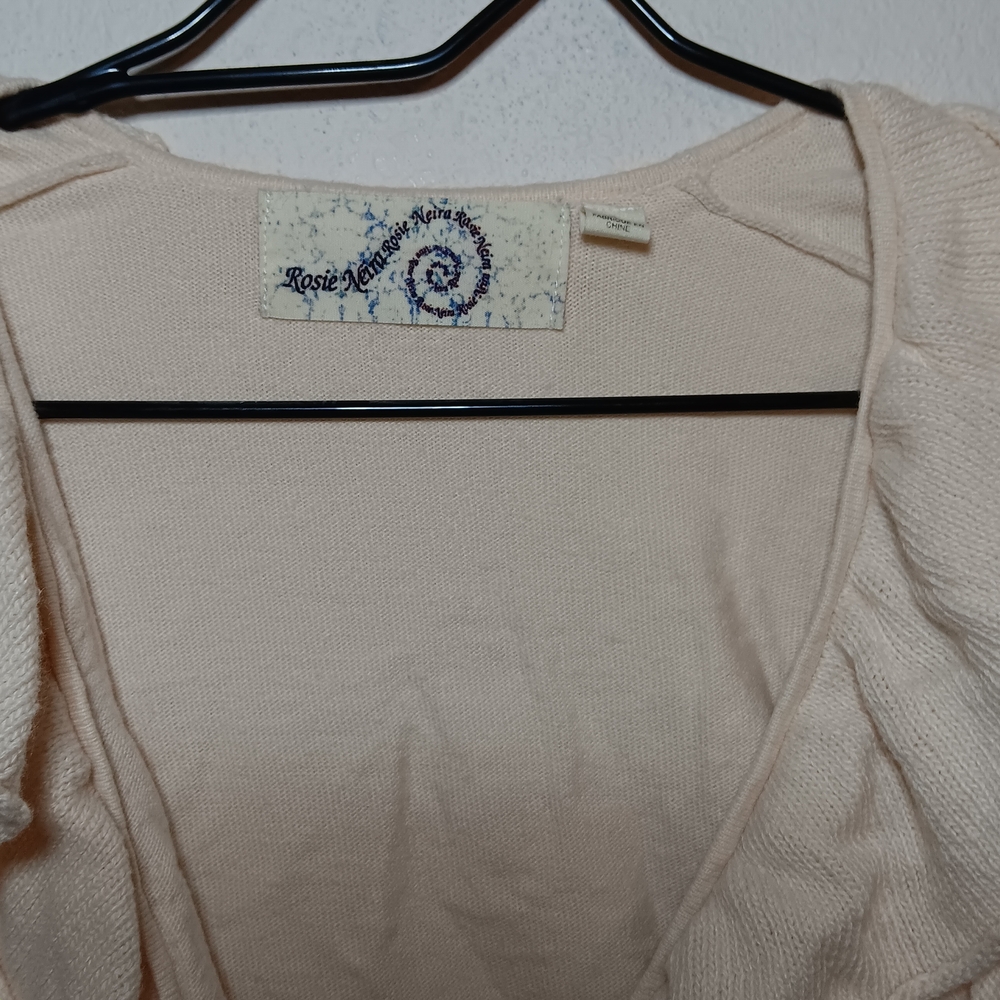 Cream Ruffled Wrap Ballet Top - Picture 5 of 5